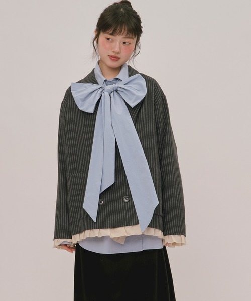loin nuit ジャケット テーラードジャケット frill layered design