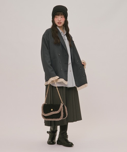 loin nuit ジャケット テーラードジャケット frill layered design