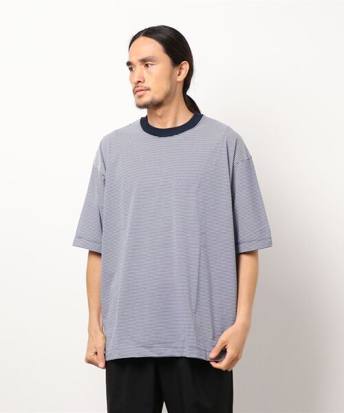 「EDIFICE LA BOUCLE」 7分袖Tシャツ 1 ブルー メンズ_画像2