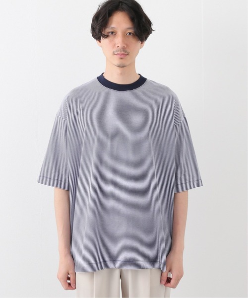 「EDIFICE LA BOUCLE」 7分袖Tシャツ 1 ブルー メンズ_画像4