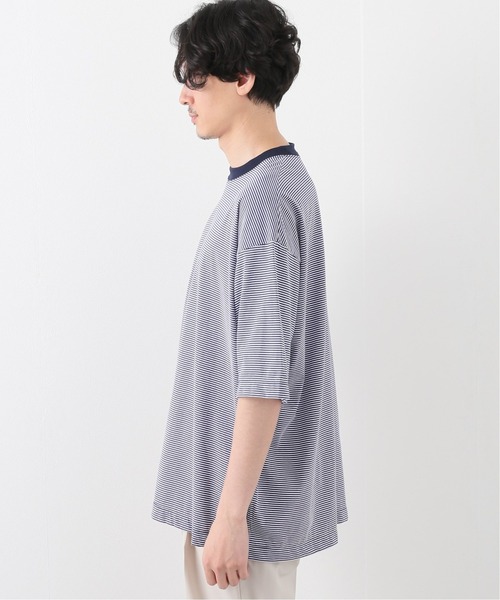 「EDIFICE LA BOUCLE」 7分袖Tシャツ 1 ブルー メンズ_画像5