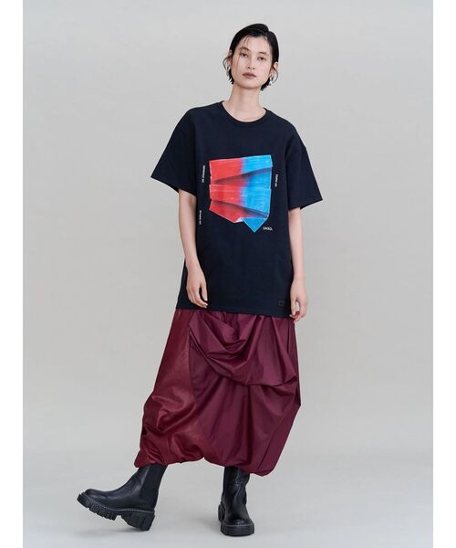 UN3D.（アンスリード） tシャツ 半袖 PAINT PAPER GRAPHIC T-SH