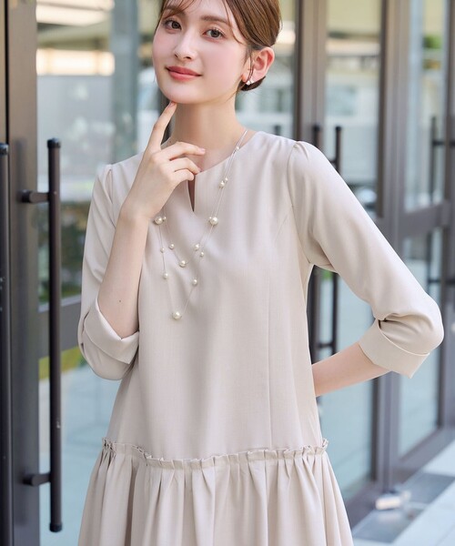 Tiaclasse ワンピース 裾タックフリルワンピース : ZOZOTOWN Yahoo!店
