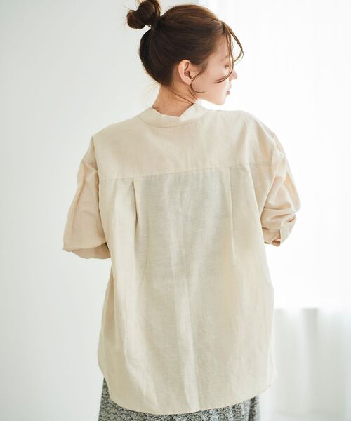 「le.coeur blanc」 長袖シャツ 38 サンドベージュ レディース_画像7