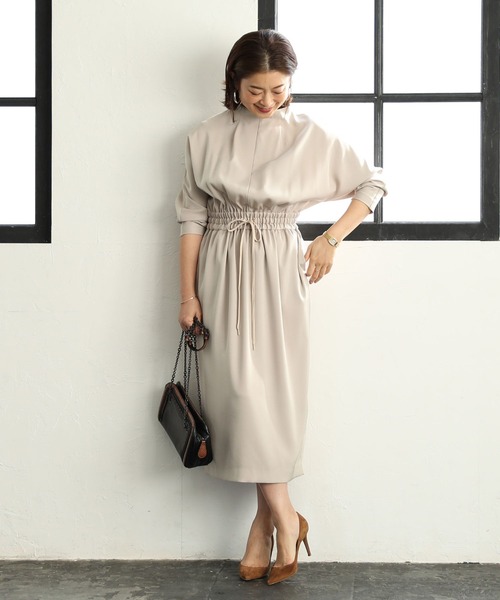 割引クーポン対象品 ワンピース Ined30th エディター三尋木奈保 メリハリフォルムワンピース 選べるサイズ展開 Www Skylanceronline Com