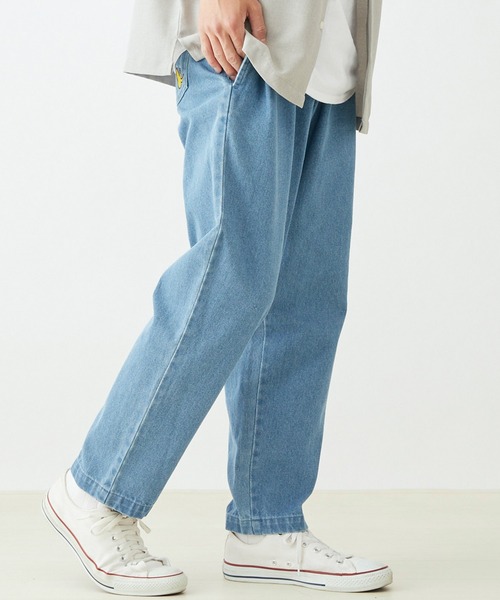 パンツ デニム ジーンズ Mark Gonzales / マークゴンザレス 別注 バルーンビッグシルエット シェフパンツ/スケーターパンツ/ワイドデニ パンツ デニム ジーンズ Mark Gonzales / マークゴンザレス 別注 バルーンビッグシルエット シェフパンツ/スケーターパンツ/ワイドデニ