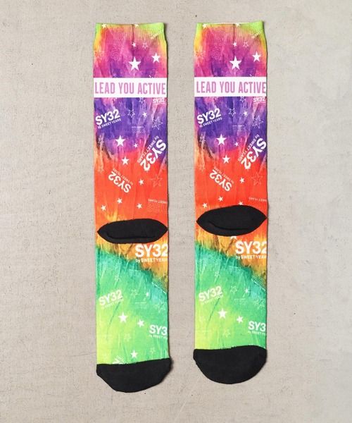 国内発/本物保証/SY32 by SWEET YEARS グラフィック ソックス2色 SY32 by SWEET YEARS 靴下 「SY32 YEARS」GRAPHIC SOX メンズ