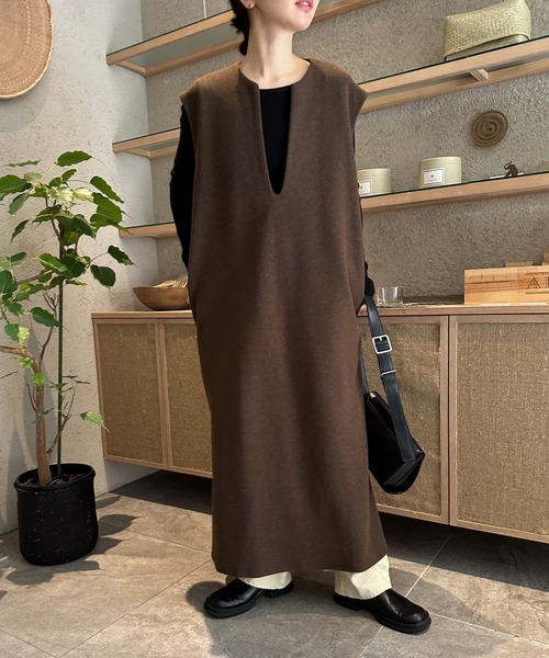 ワンピース キーネックロングベストワンピース : ZOZOTOWN Yahoo!店 