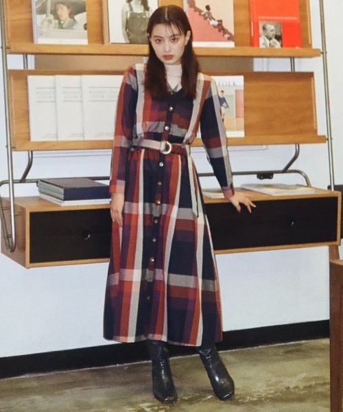 ワンピース 通販 Paypayモール オリジナルレトロチェック長袖ワンピース Zozotown Paypayモール店 在庫あ人気