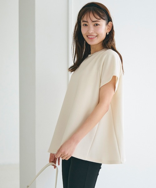tシャツ Vネックダンボールプルオーバー レディース Vネックニットプルオーバー ベーシック レディース(M ブラウン