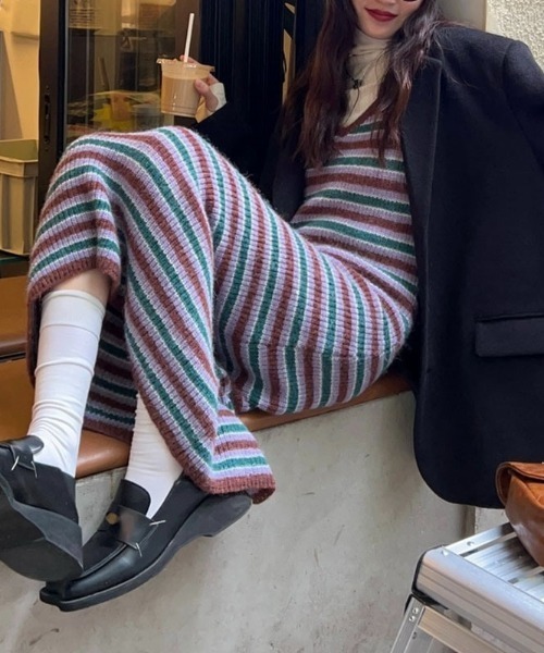 【 】ストライプ キャミソール ワンピース 送関込 Tommy Hilfiger】ストライプ キャミソール ワンピース 送関込