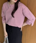 tシャツ 梨地ジョーゼットプルオーバー レディースの詳細画像2