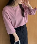 tシャツ 梨地ジョーゼットプルオーバー レディースの詳細画像3