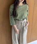 tシャツ 梨地ジョーゼットプルオーバー レディースの詳細画像4