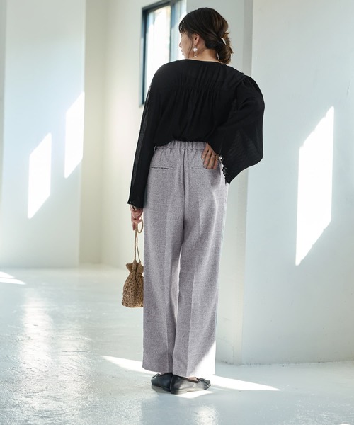 STYLE DELI（スタイルデリ） スラックス パンツ ライトツイードワイド