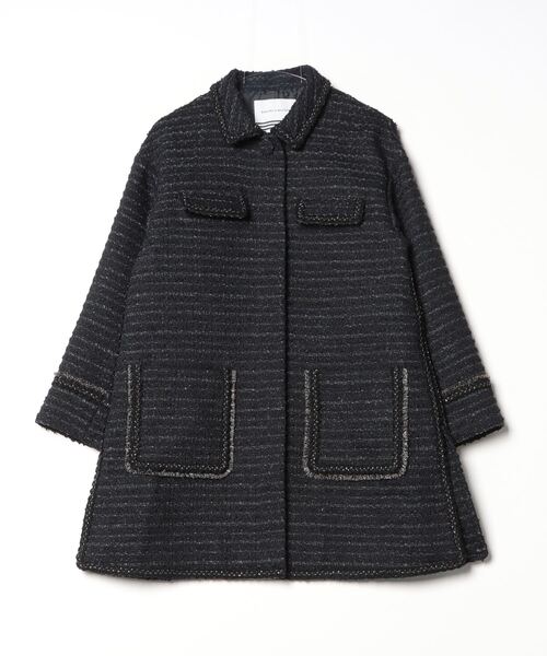 BORDERS at BALCONY」 コート 36 ネイビー レディース 