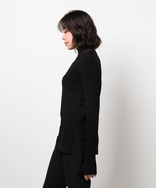 UN3D. ブラック/グリーン 長袖スウェット