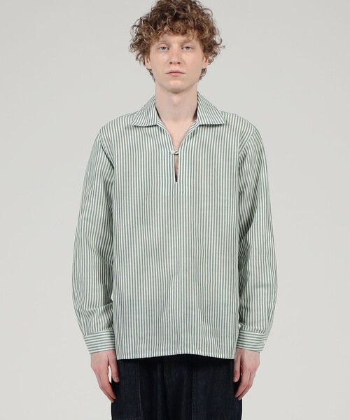 Spick&Span リネン プルオーバー シャツ スキッパー チュニック Spick&Span リネン プルオーバー シャツ スキッパー チュニック