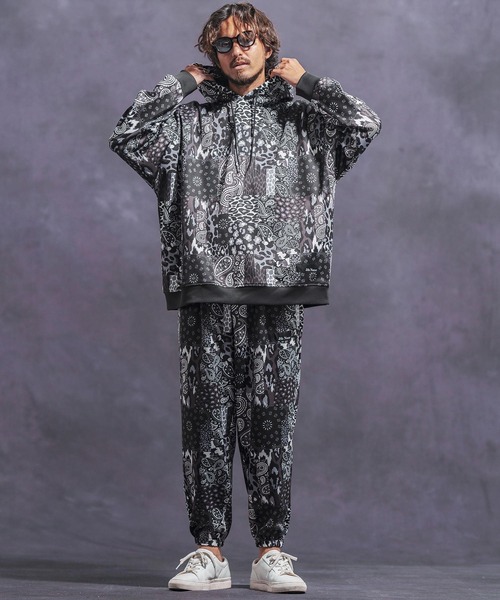 Jih Nunc（ジーヌンク） パーカー mpa3530- ペイズリー×レオパード総柄