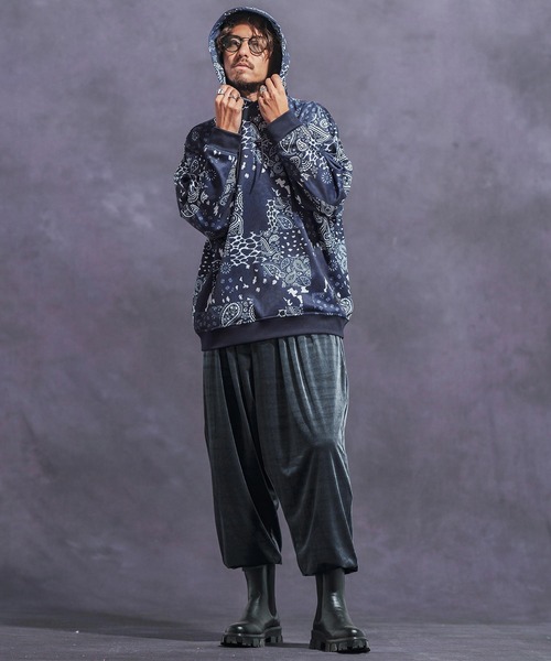 Jih Nunc（ジーヌンク） パーカー mpa3530- ペイズリー×レオパード総柄