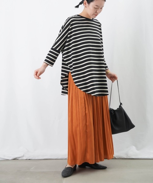 【美品】LUCAボーダーカットソー　日本製 LADY LUCK LUCA tシャツ LC/LLL カラーアクセントボーダー