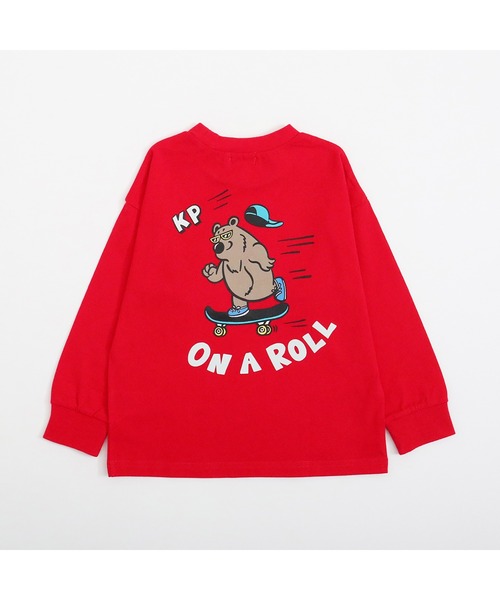 KP BOY tシャツ くまプリント長袖Tシャツ(100〜160) キッズ