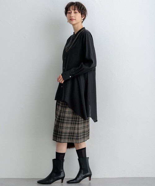 23区（ニジュウサンク） スカート 「洗える」ツイーディーエトワール A