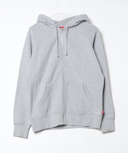 Supreme」 刺繍ジップアップパーカー S グレー メンズ : 85601346 