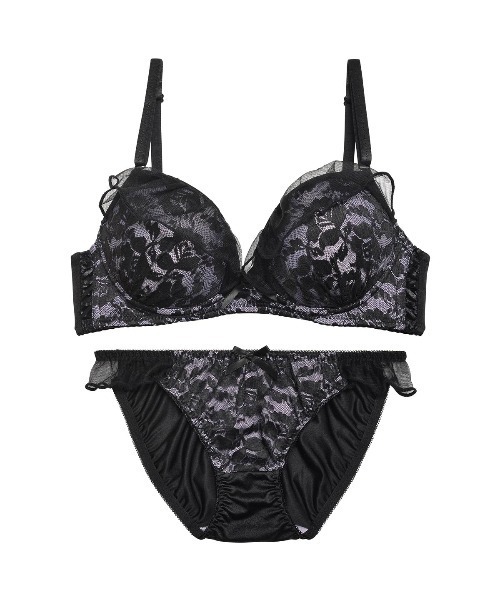 ブラジャー ショーツセット フラワー ラッセル レース ＆ フルバック