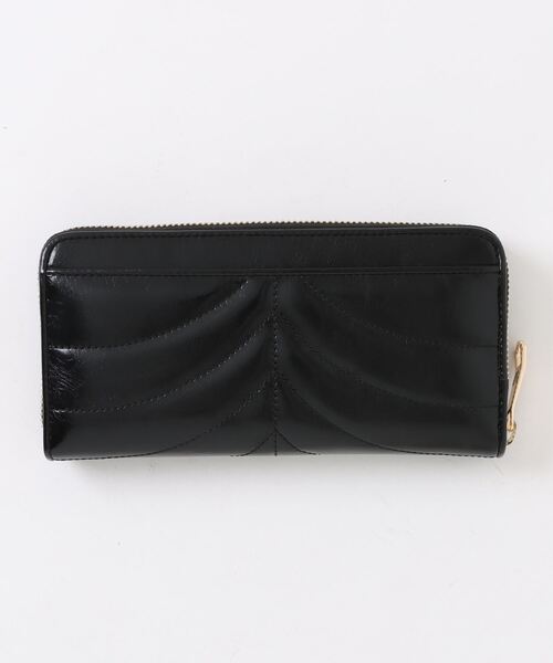 ANNA SUI ポワロ ブラック 長財布 美品 アナスイ ANNA SUI ポワロ ラウンド長財布 （クロ） -人気