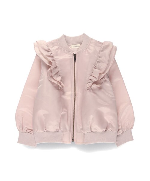 オリーブ色 フリル付きジャケット　ブルゾン　MA-1 branshes ma1 ma-1 フリルMA-1ブルゾン キッズ 子供服 女の子