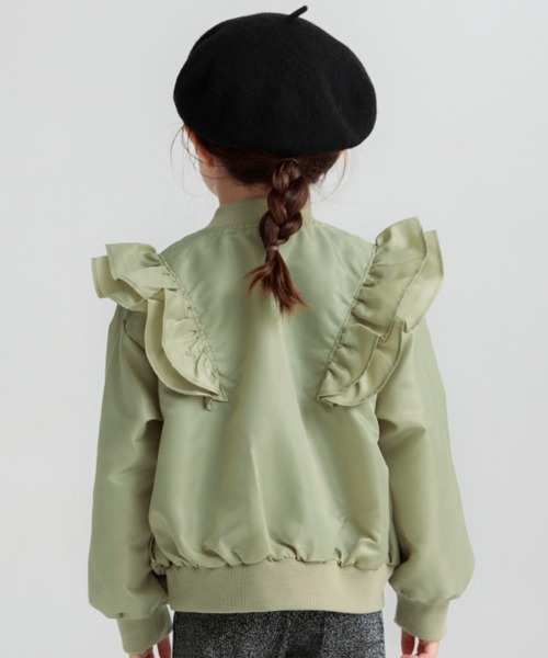 branshes ma1 ma-1 フリルMA-1ブルゾン キッズ 子供服 女の子