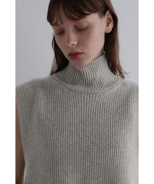 CVIDINI ニットジレ/カシミア混/グレー/新品 LE PHIL ニット セーター カシミヤミドルゲージニットジレ