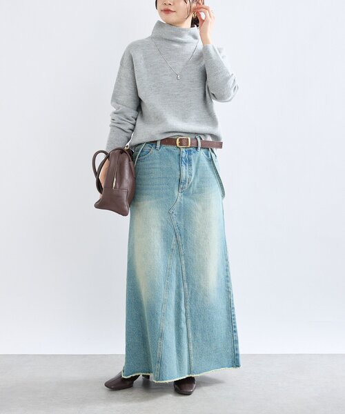 新品未使用 RIVE DOROITE MONN リヴドロワ デニムスカート RIVE DROITE デニムスカート 「MONN.:.(モン)」LOOSE DENIM