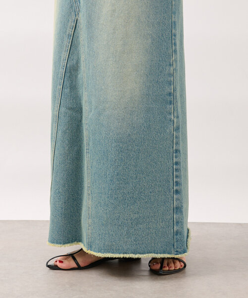 新品未使用☆RIVE DROITE MONN.:.ルーズデニムスカート　グレー MONN.:.(モン)】LOOSE DENIM SKIRT（デニムスカート）｜RIVE