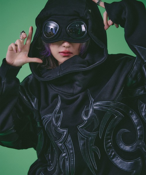 GALFY-探偵メガネ部族パーカー L GALFY/ガルフィー 探偵メガネ部族パーカー(MENS)｜ファッション