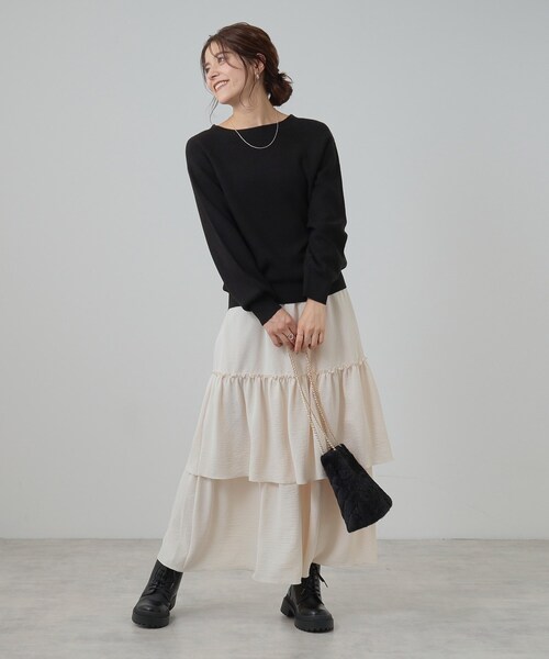 DRESKIP（ドレスキップ） ニット セーター 「洗える/毛玉レス」首元