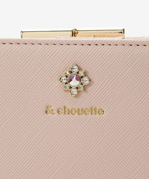 & chouette（アンドシュエット） 財布 ビジュー口金二つ折り財布