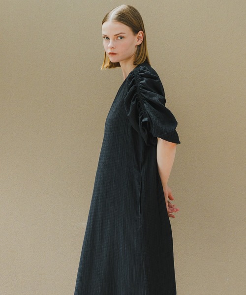 WHYTO ワンピース 「WHYTO. / ホワイト」 GATHER SLEEVE DRESS