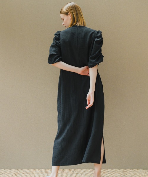 WHYTO ワンピース 「WHYTO. / ホワイト」 GATHER SLEEVE DRESS