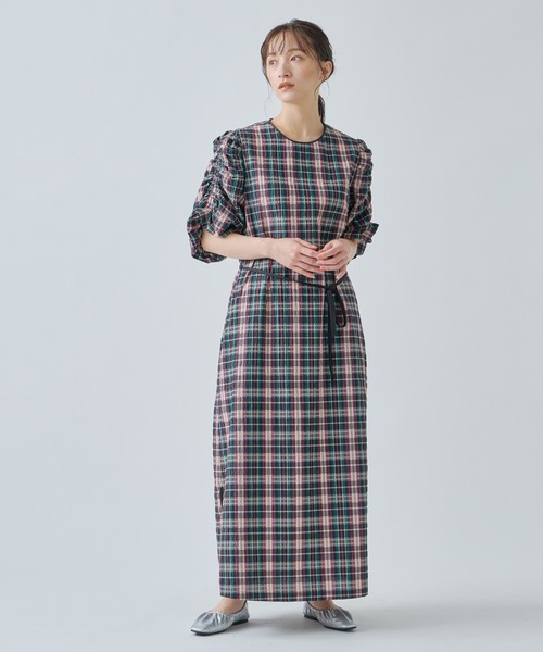 WHYTO ワンピース 「WHYTO. / ホワイト」 GATHER SLEEVE DRESS