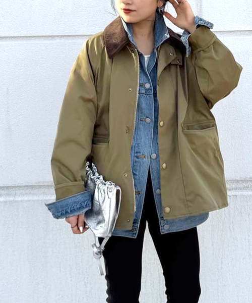 【くま】cityshop × barbour リバーシブル コート Bshop｜Barbour | <別注>BEAUFORT ミドルコート WOMEN | Rakuten