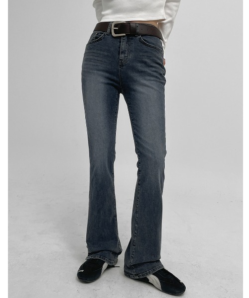 HUGO BOSS boot cut denim グレー　フレア デニムパンツ BLACKUP ジーンズ デニム デニムパンツ 「B-DENIM」 LONG SLIM