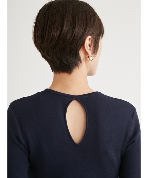 emmi ワンピース ハーフスリーブニットドッキングワンピース  