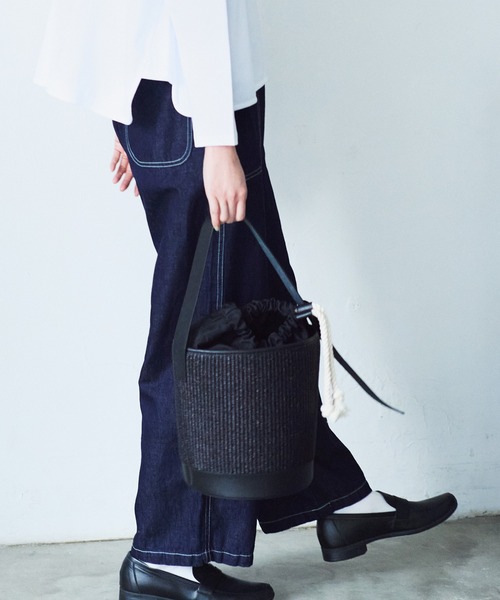m⭐︎　A.la Malia グリーンレーベル　バケツ型カゴバッグ m⭐︎様専用 A.la Malia グリーンレーベル バケツ型カゴバッグ