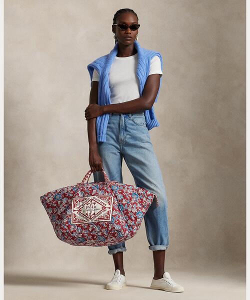 LAUREN RALPH LAUREN トートバッグ エクストラ ラージ POLO RALPH LAUREN トートバッグ キルテッド フローラル
