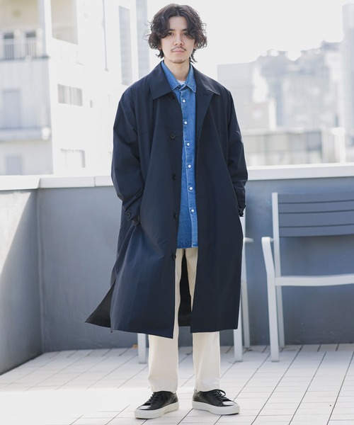 NANO universe（ナノ・ユニバース） ステンカラーコート M ブラック