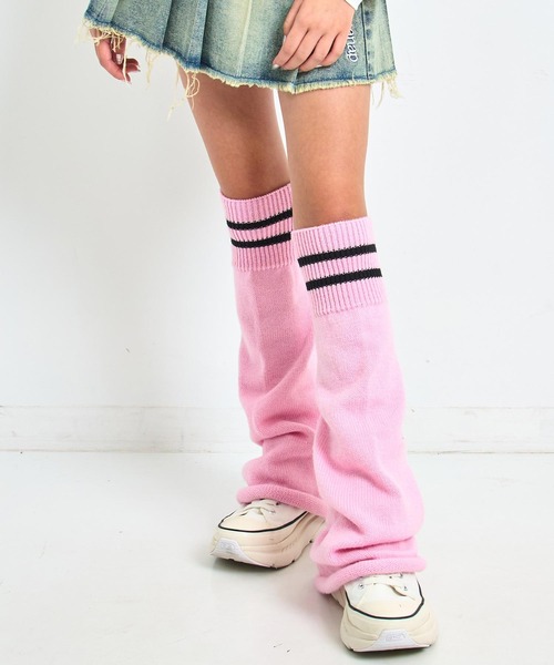 ANAP GiRL レッグウォーマー ライン入り キッズ 子供 女の子