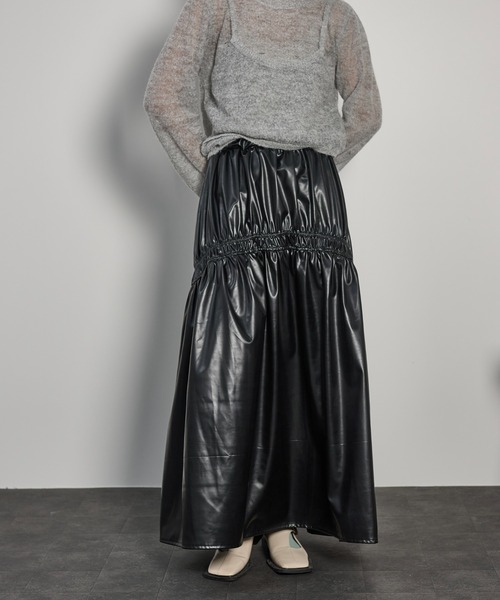 「THE YOn」 フレアスカート FREE シルバー レディース_画像6