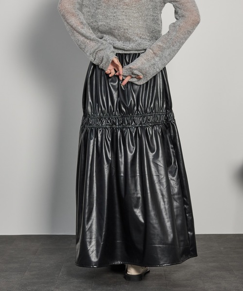 「THE YOn」 フレアスカート FREE シルバー レディース_画像8